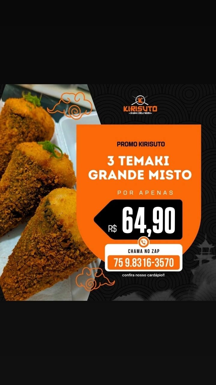 Combo De Temaki ( 3 Temakis Mistos)